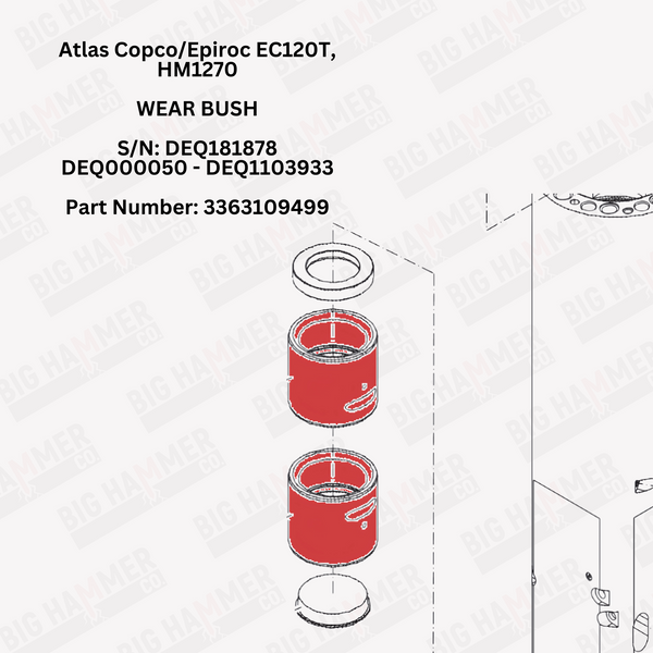 Atlas Copco/Epiroc EC120T, HM1270 Lower Bushing