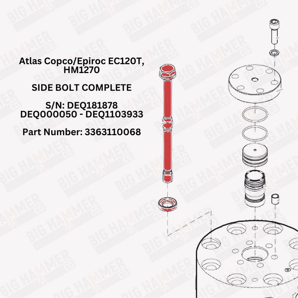 Atlas Copco/Epiroc EC120T, HM1270 Side Bolt Complete