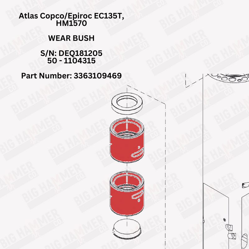 Atlas Copco/Epiroc EC135T, HM1570 Lower Bushing