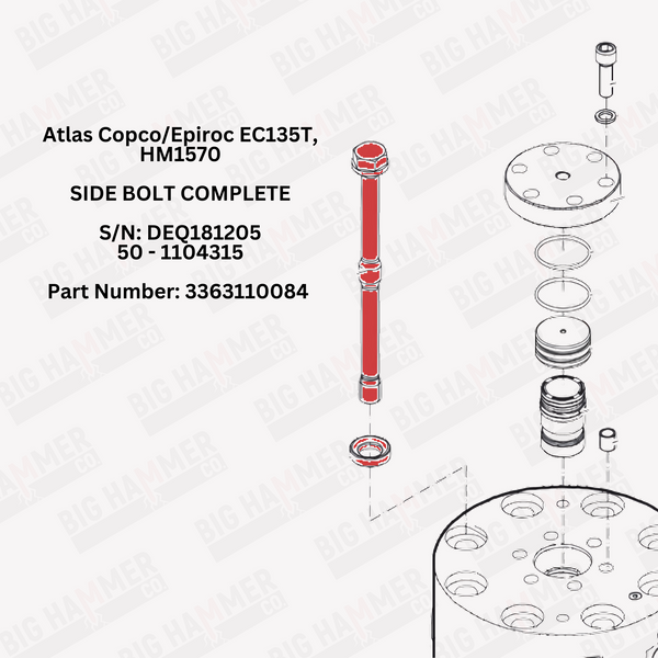 Atlas Copco/Epiroc EC135T, HM1570 Side Bolt Complete