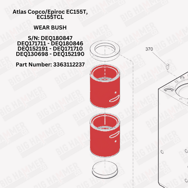 Atlas Copco/Epiroc EC155T, EC155TCL Lower Bushing