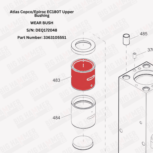 Atlas Copco/Epiroc EC180T Upper Bushing