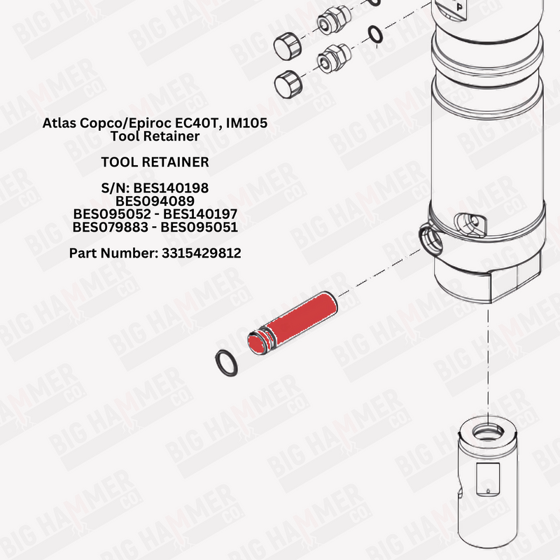 Atlas Copco/Epiroc EC40T, IM105 Tool Retainer