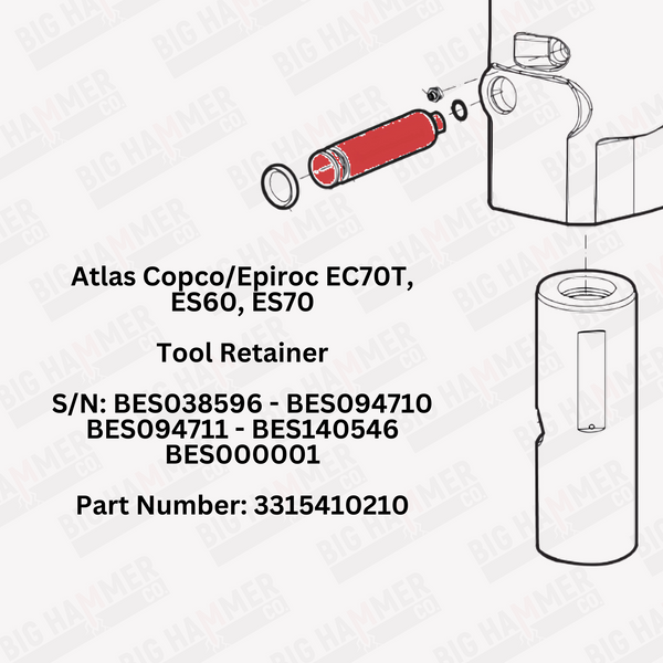 Atlas Copco/Epiroc EC70T, ES60, ES70 Tool Retainer