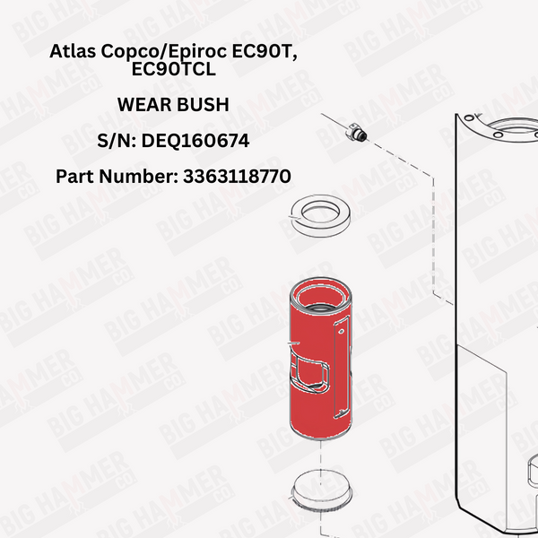 Atlas Copco/Epiroc EC90T, EC90TCL Lower Bushing