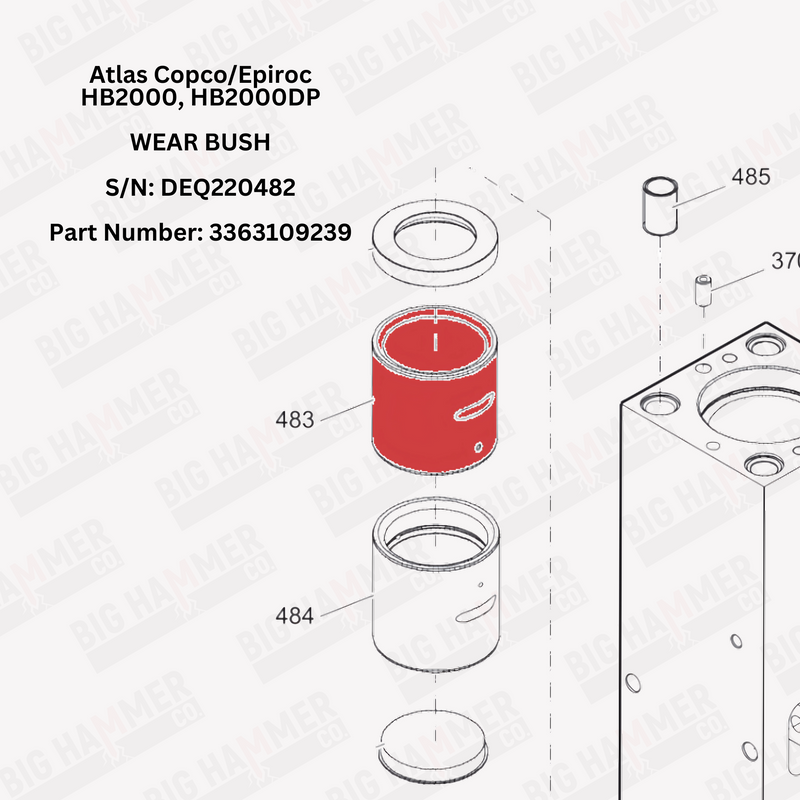 Atlas Copco/Epiroc HB2000, HB2000DP Upper Bushing