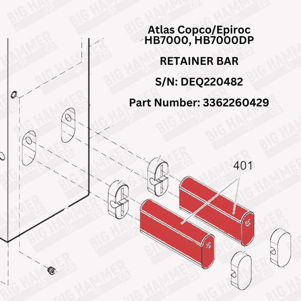 Atlas Copco/Epiroc HB7000, HB7000DP Tool Retainer