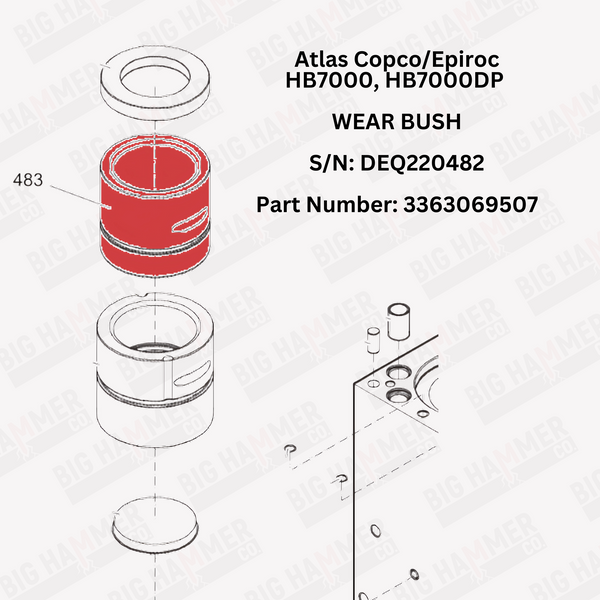 Atlas Copco/Epiroc HB7000, HB7000DP Upper Bushing