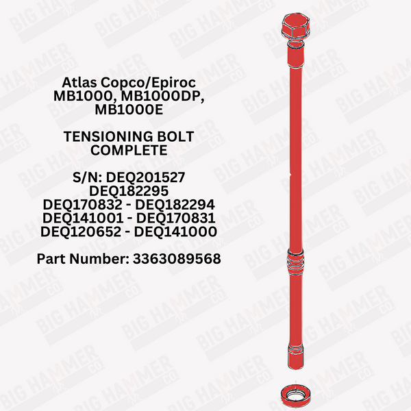 Atlas Copco/Epiroc MB1000, MB1000DP, MB1000E Side Bolt Complete