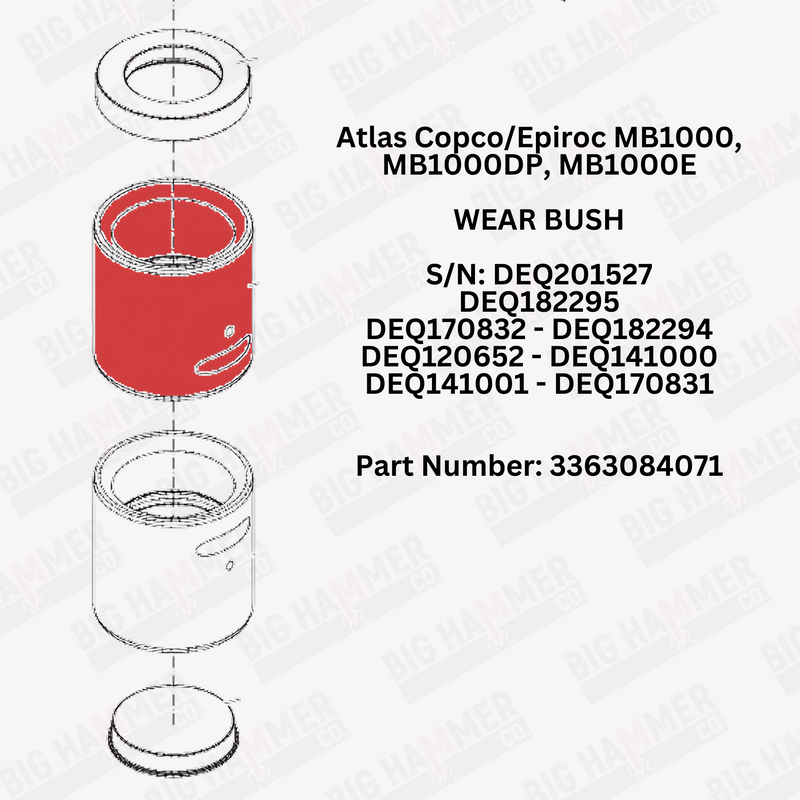 Atlas Copco/Epiroc MB1000, MB1000DP, MB1000E Upper Bushing