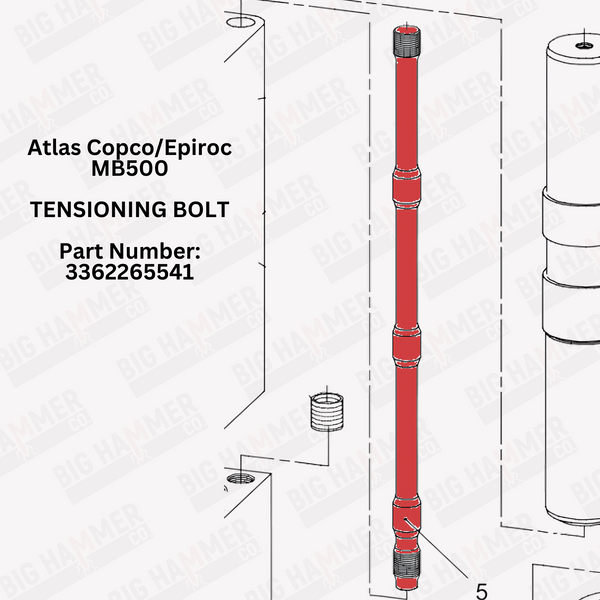 Atlas Copco/Epiroc MB500 Side Bolt Complete