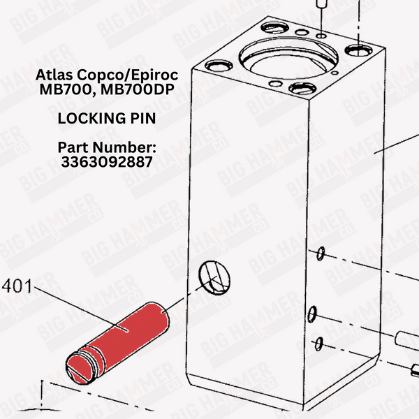 Atlas Copco/Epiroc MB700, MB700DP Tool Retainer