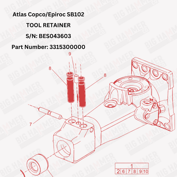 Atlas Copco/Epiroc SB102 Tool Retainer