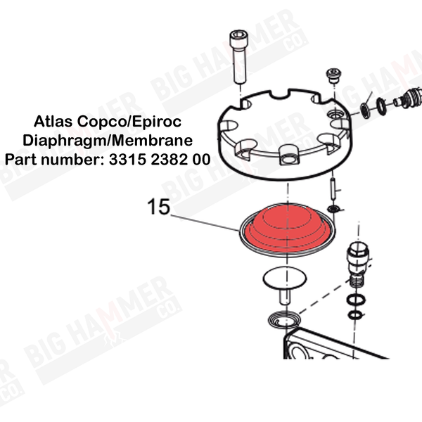 Atlas Copco/Epiroc HBC4000 Polyurethane Diaphragm