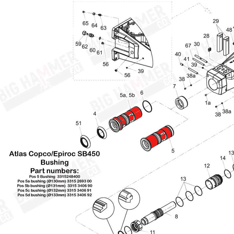 Atlas Copco/Epiroc SB450 Bushing