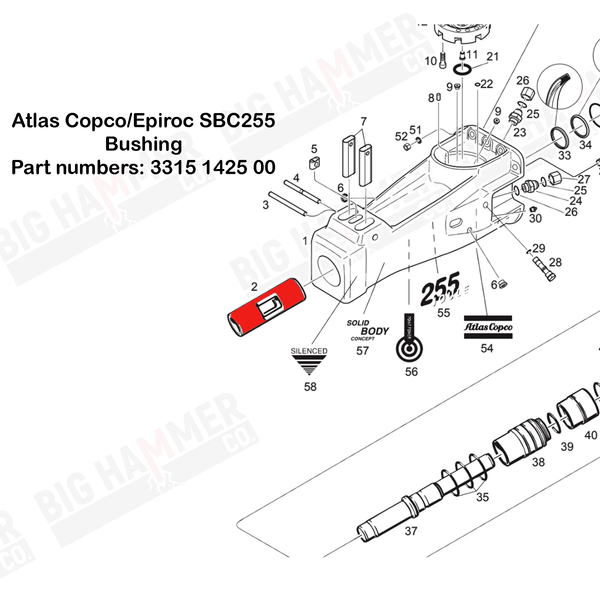 Epiroc SBC255 Bushing