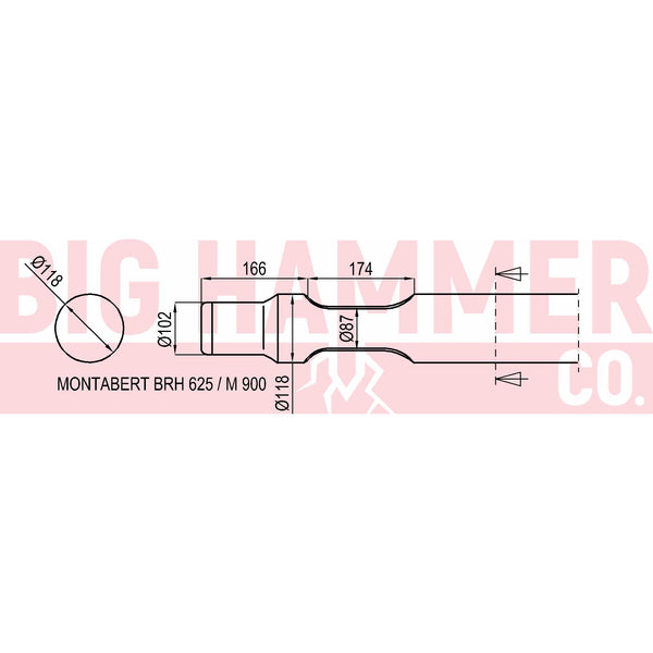 Montabert BRH625, M900 Point and Chisel