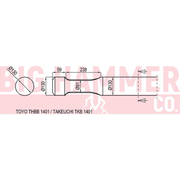 Toyo THBB1401 , TAKEUCHI TKB1401 Chisel and Point