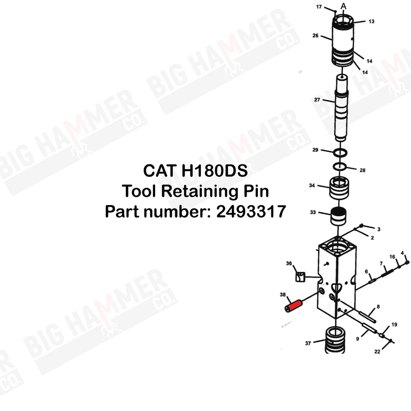 CAT H180DS Tool Retaining Pin