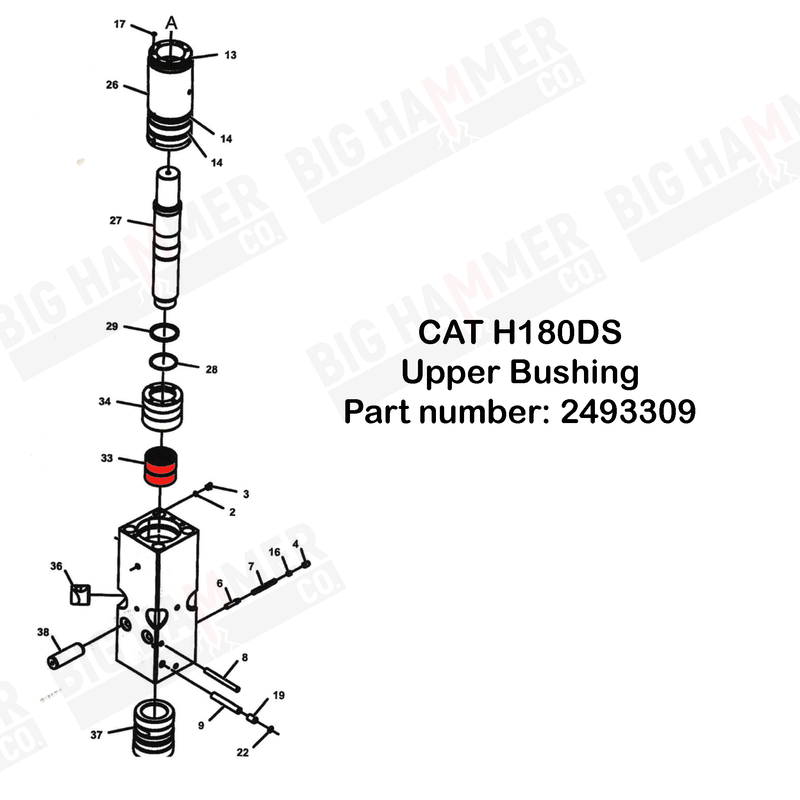 CAT H180DS Upper Bushing