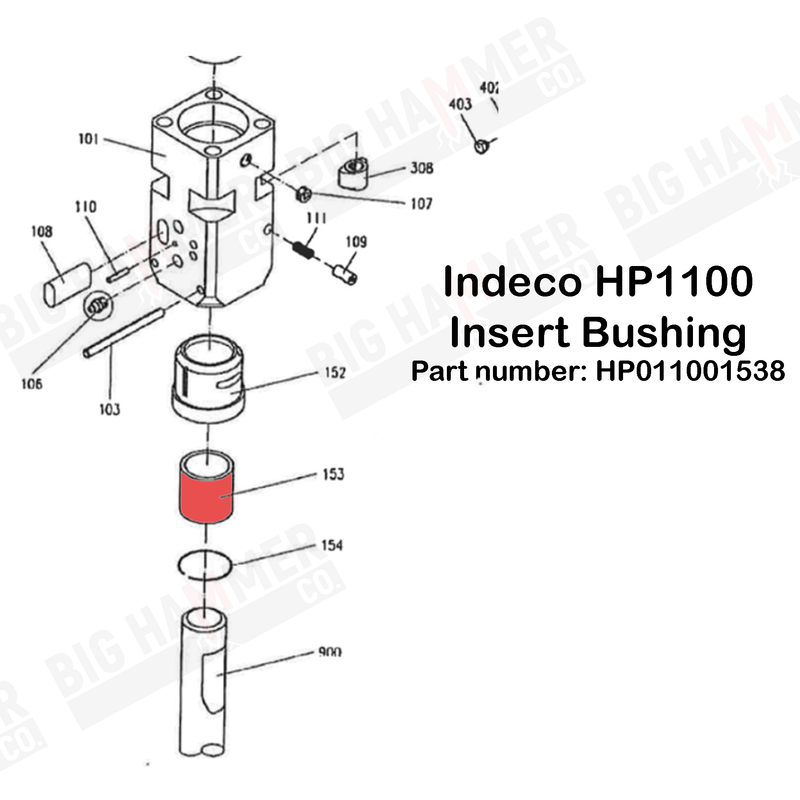 Indeco HP1100 Lower Bushing