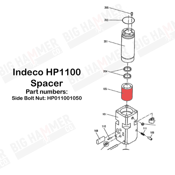 Indeco HP1100 Spacer