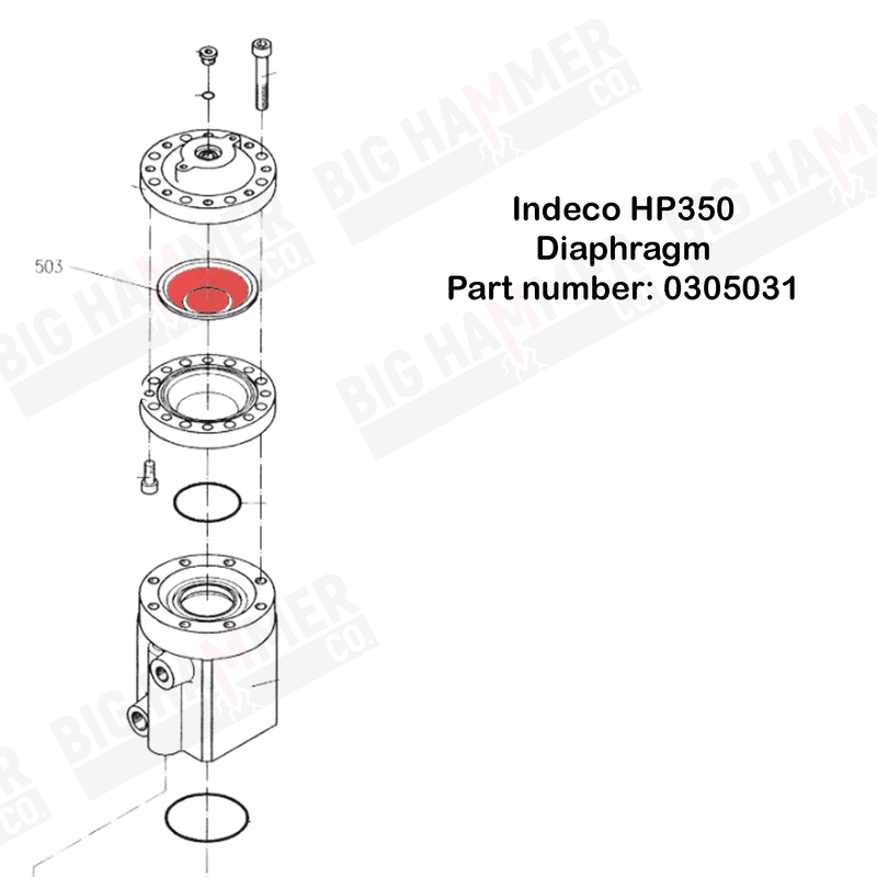 Indeco HP350 Polyurethane Diaphragm