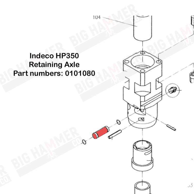 Indeco HP350 Retaining Axle