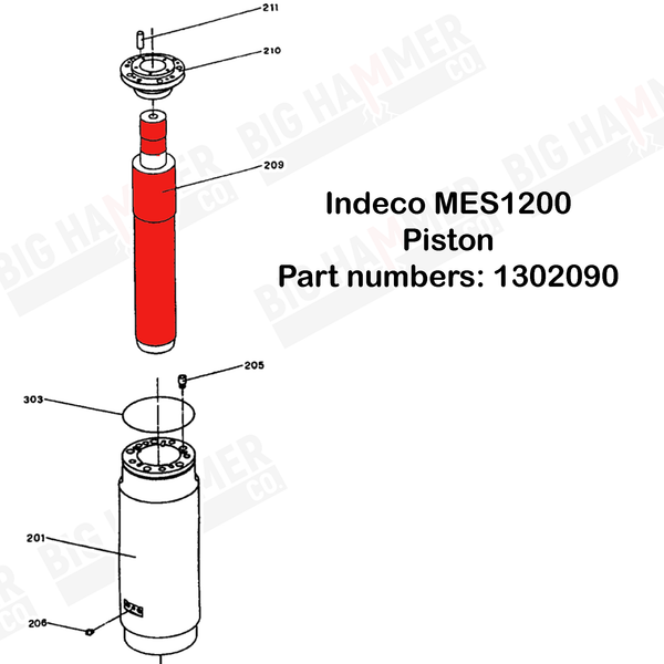 Indeco MES1200 Piston