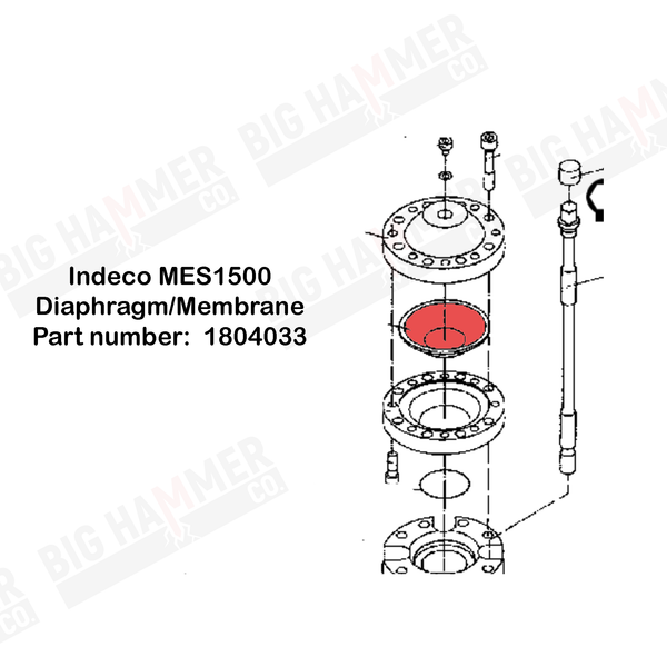 Indeco MES1500 Polyurethane Diaphragm