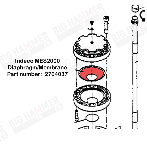 Indeco MES1200 Polyurethane Diaphragm