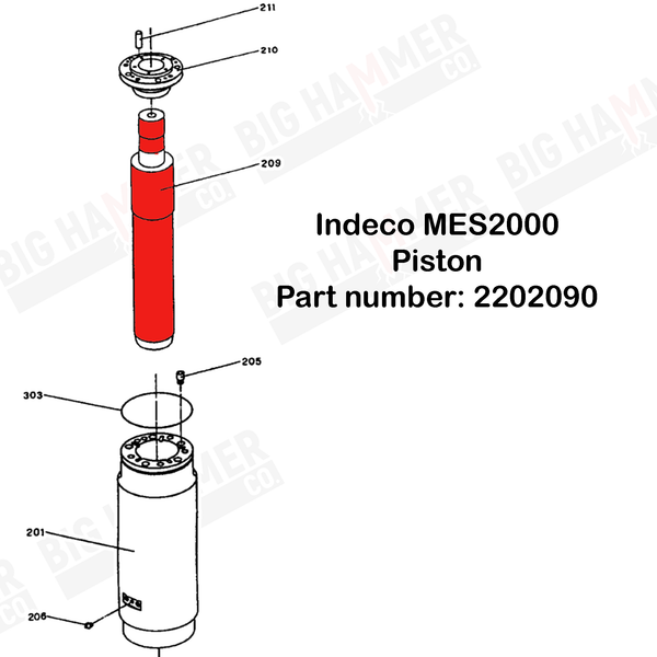 Indeco MES2000 Piston