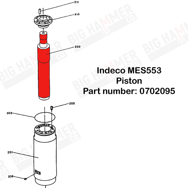 Indeco MES553 Piston