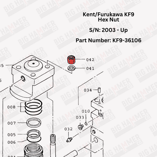 Kent/Furukawa KF9 Hex Nut