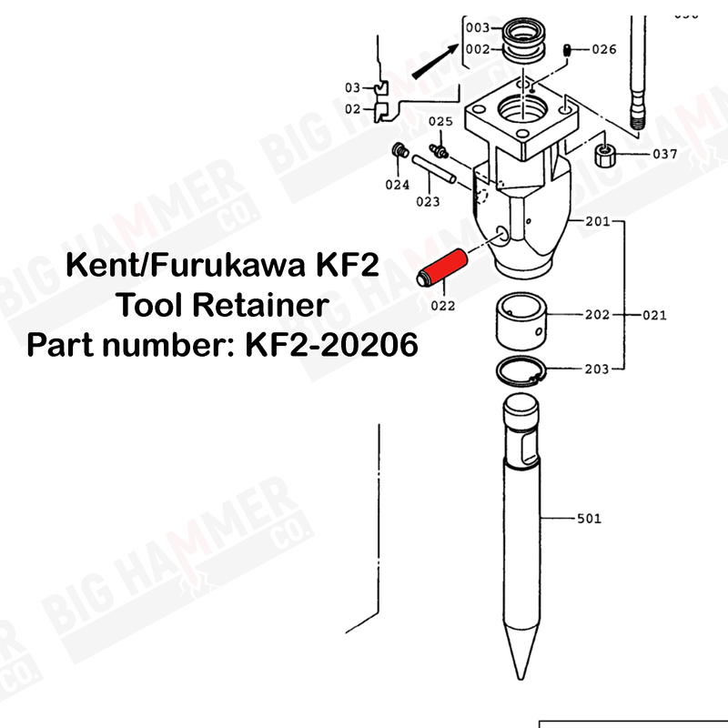 Kent/Furukawa KF2, F2 Tool Retainer