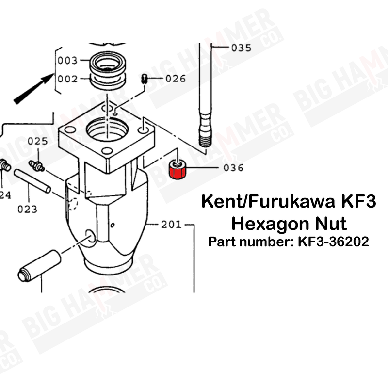 Kent/Furukawa F3 Hex Nut