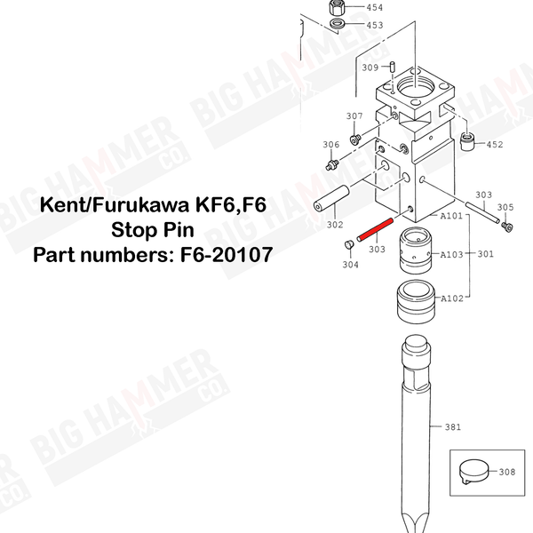 Kent/Furukawa KF6, F6 Lock Pin