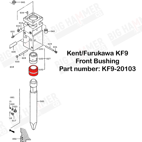 Kent/Furukawa KF9, F9 Front Bushing