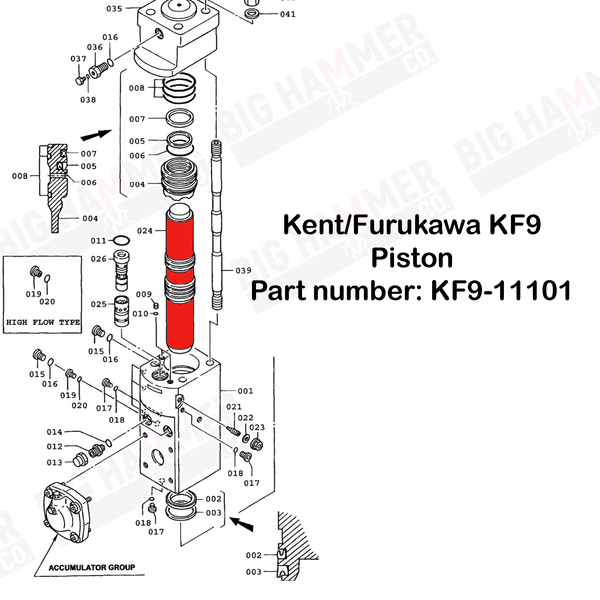 Kent/Furukawa KF9 Piston