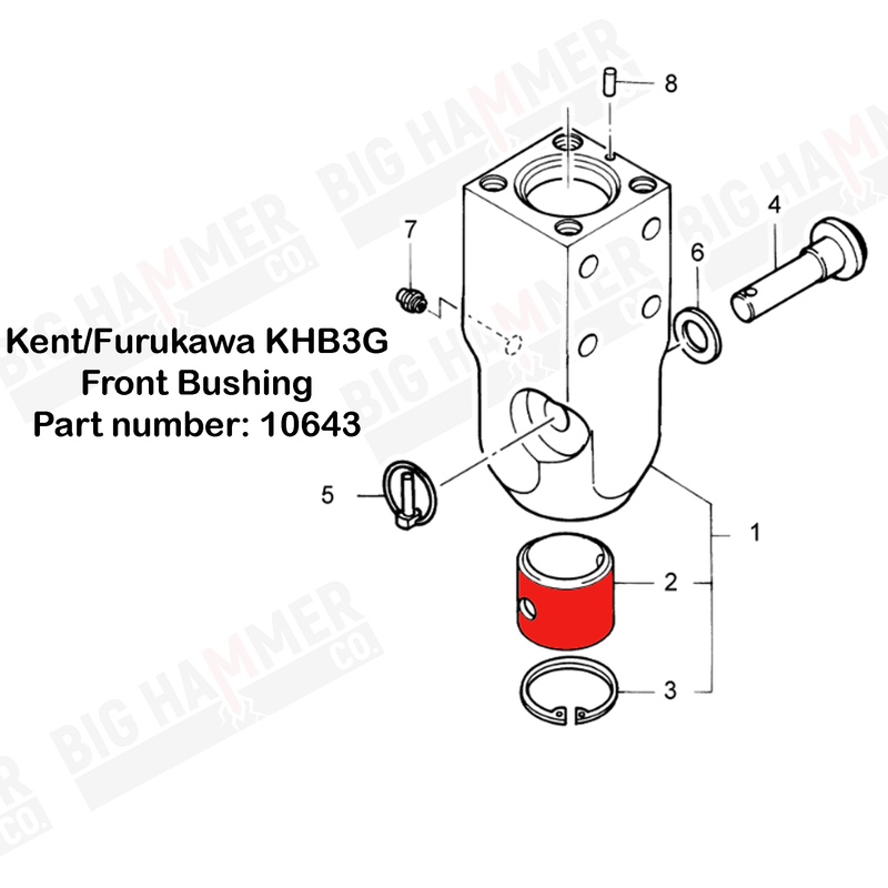 Kent/Furukawa KHB3G Tool Bushing