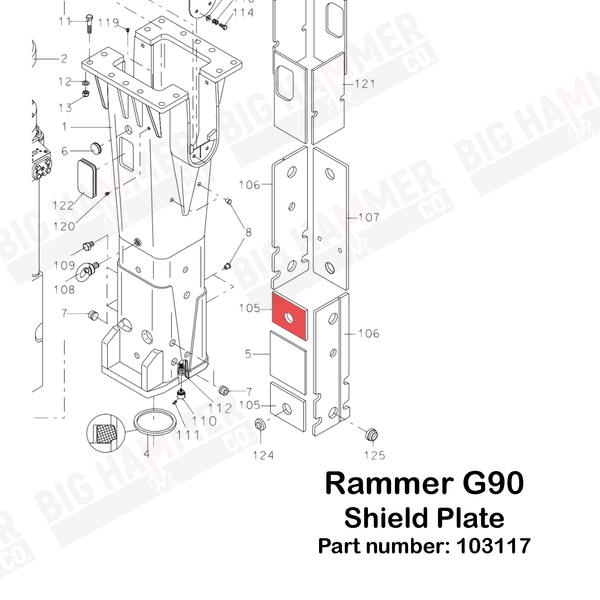 Rammer G90 Shield Plate