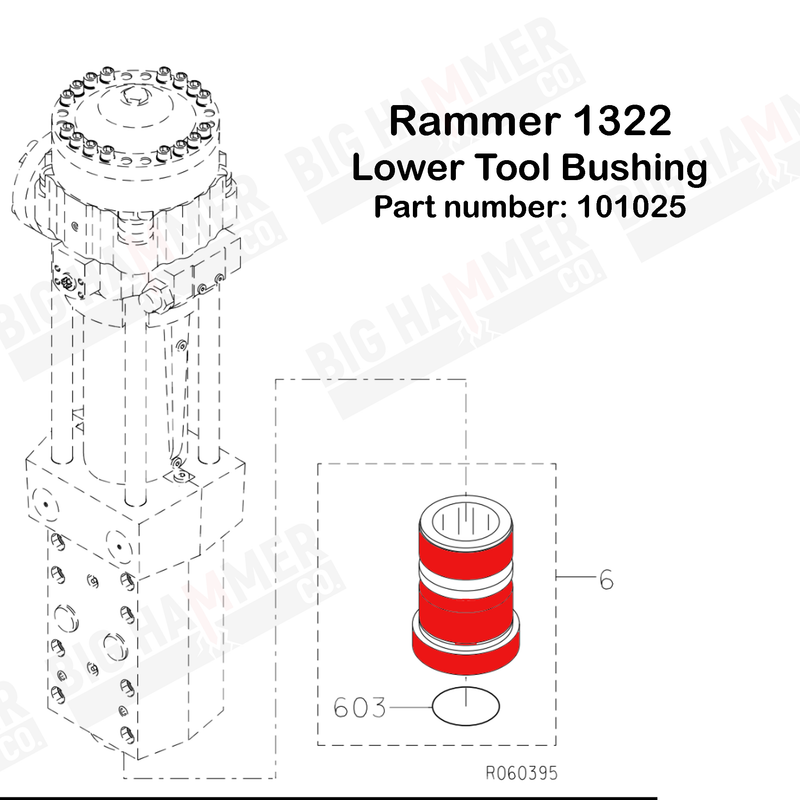 Rammer 1322, 1322E Lower Bushing