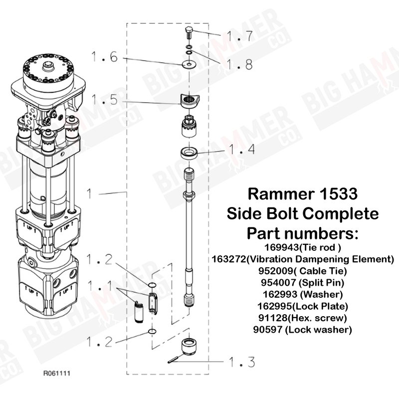 Rammer 1533 Side Bolt Complete