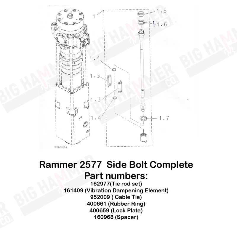 Rammer 2577 Side Bolt Complete