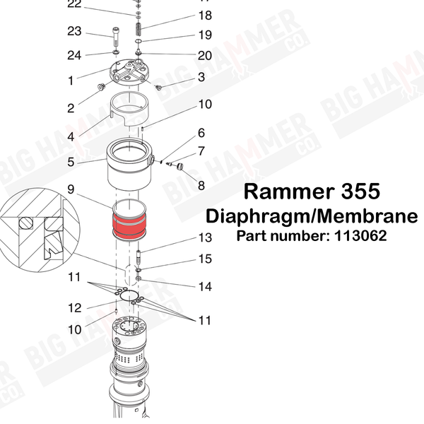 Rammer BR355 Membrane/Diaphragm