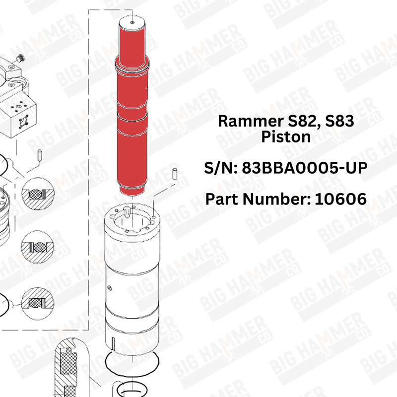 Rammer S82, S83 Piston