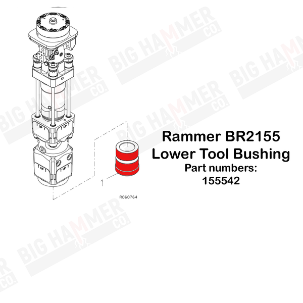 Rammer BR2155, 2155, 2155E Lower Bushing