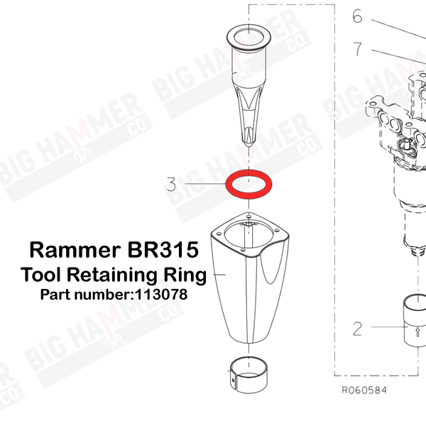 Rammer BR315 Tool Retaining Ring