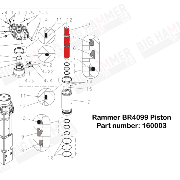 Rammer 4099 Piston