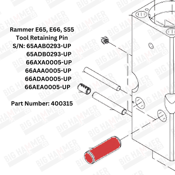 Rammer E65, E66, S55 Tool Retaining Pin